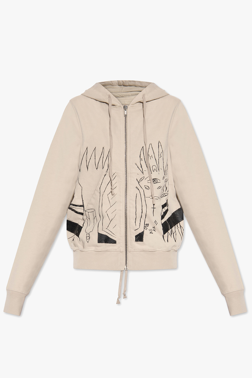 IetpShops Australia - Grey Printed hoodie Rick Owens DRKSHDW